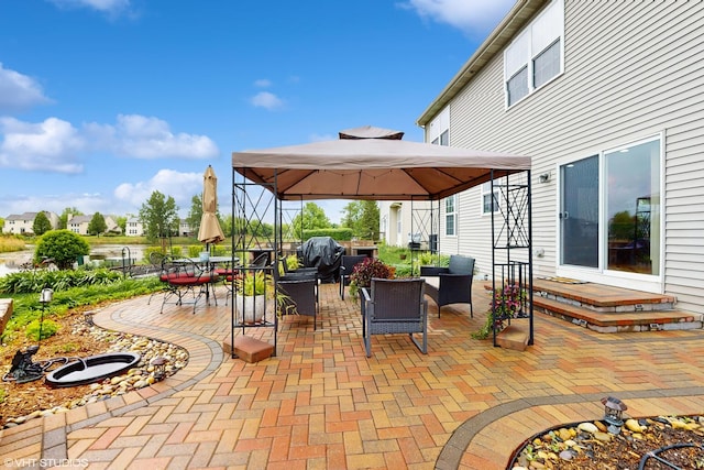 127 Charleston Ln, Gilberts, IL 60136 - view of patio with a gazebo and outdoor dining space
