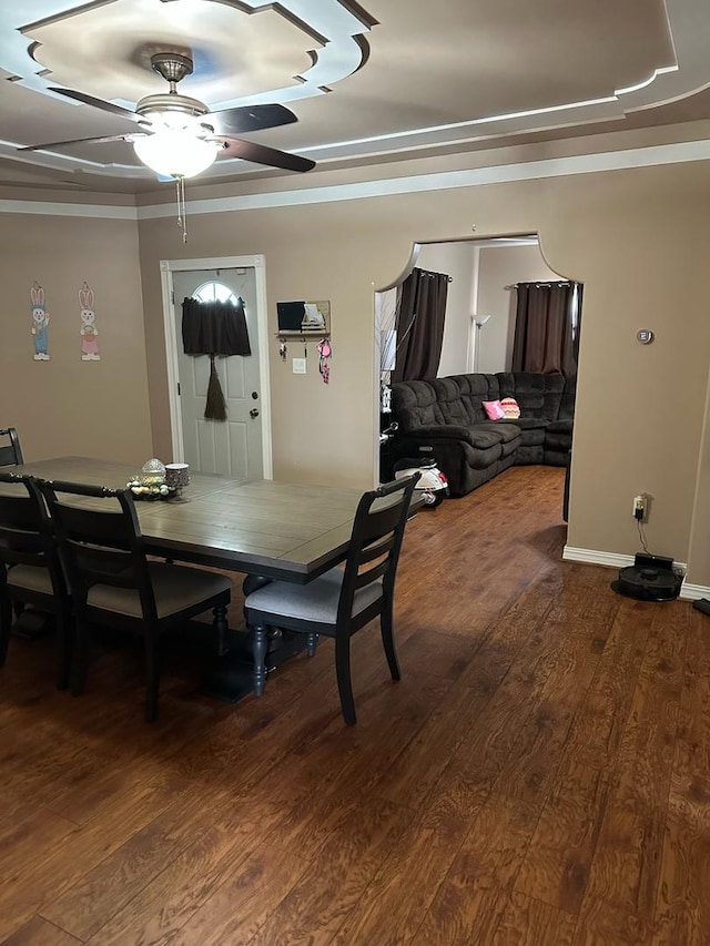 1028 Elizabeth St, Joliet, IL 60435 - dining area featuring ceiling fan and wood finished floors