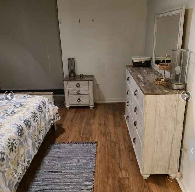 walk in closet featuring dark wood-style floors