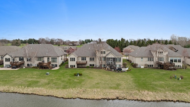drone / aerial view with a residential view