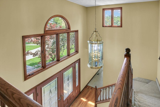 1801 Bentbrook Dr, Champaign, IL 61822 - stairs with a high ceiling