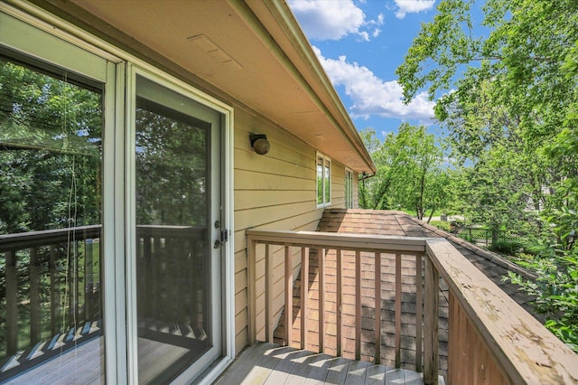1801 Bentbrook Dr, Champaign, IL 61822 - balcony with view of wooded area