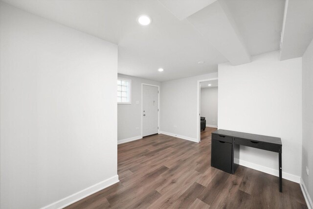 2708 Oxford Dr, Markham, IL 60426 - basement with recessed lighting, baseboards, and dark wood-style flooring