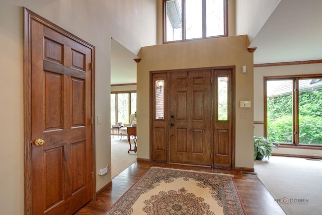 16737 W Cherrywood Ln, Wadsworth, IL 60083 - entryway featuring visible vents, baseboards, plenty of natural light, and wood finished floors