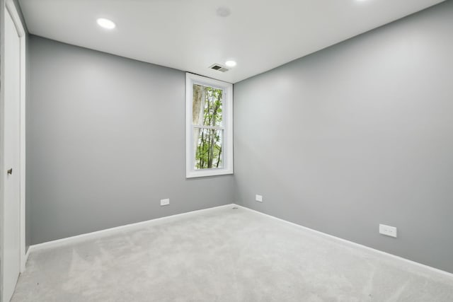 135 Cora Ave, Fox Lake, IL 60020 - carpeted empty room with recessed lighting and baseboards
