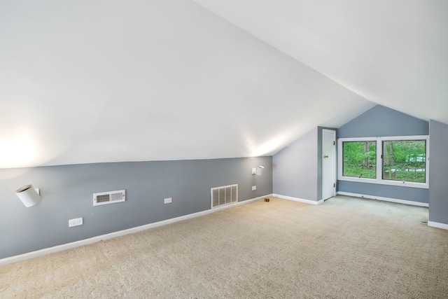 135 Cora Ave, Fox Lake, IL 60020 - bonus room with lofted ceiling, baseboards, and carpet flooring