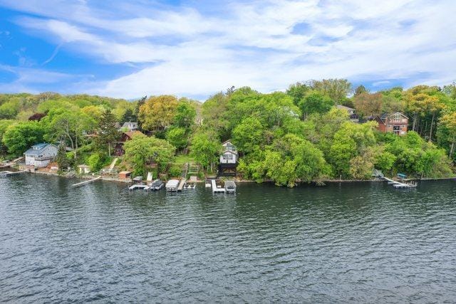 135 Cora Ave, Fox Lake, IL 60020 - bird's eye view of a nearby body of water