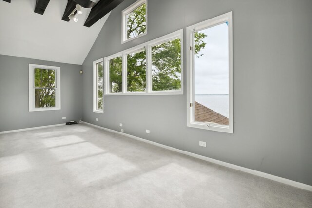 135 Cora Ave, Fox Lake, IL 60020 - carpeted empty room featuring baseboards and healthy amount of natural light