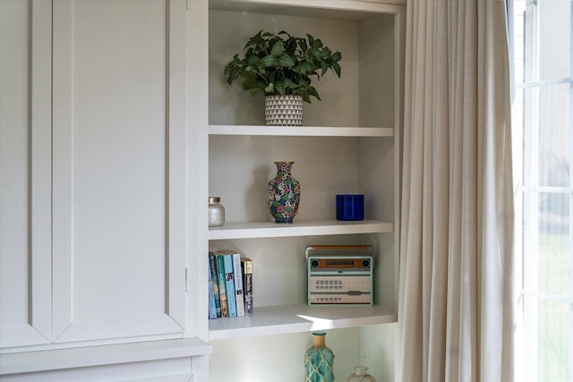 details with built in shelves