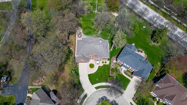 bird's eye view with a residential view