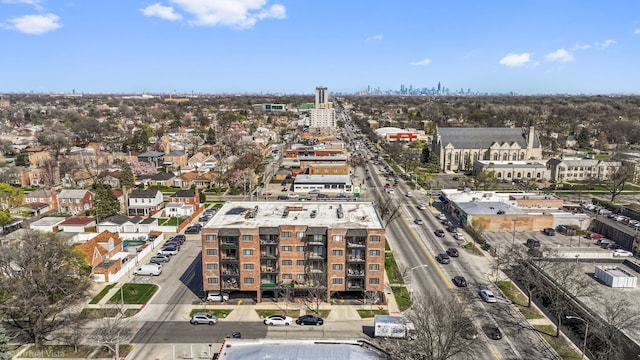 bird's eye view featuring a city view