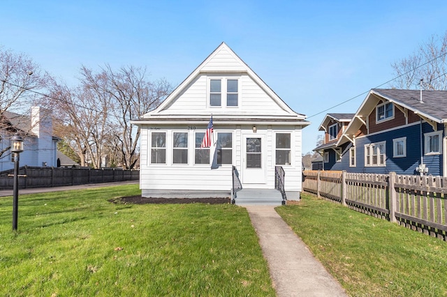 280 Westerfield Pl, Grayslake, IL 60030 - view of front of home with fence private yard and a front yard