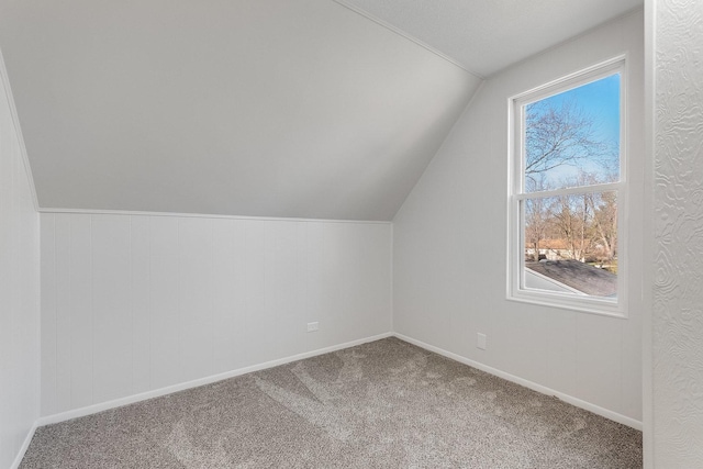 280 Westerfield Pl, Grayslake, IL 60030 - additional living space with lofted ceiling, baseboards, and carpet floors