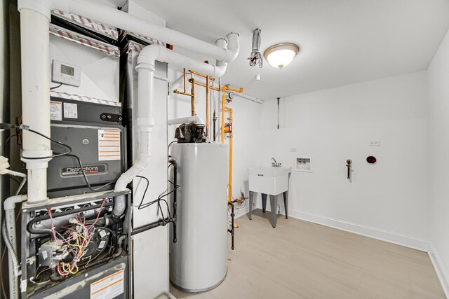 1409 172nd St, Hazel Crest, IL 60429 - utility room with gas water heater