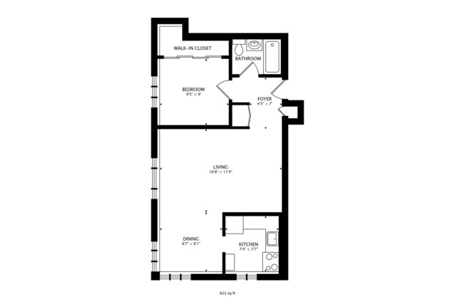 700 W Bittersweet Pl Unit 807, Chicago, IL 60613 - home floor plan
