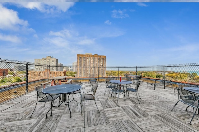 view of patio with outdoor dining space