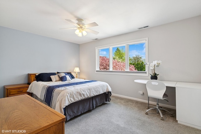 1831 Ellendale Dr, Northbrook, IL 60062 - bedroom with carpet, baseboards, and a ceiling fan
