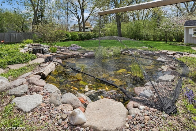 1831 Ellendale Dr, Northbrook, IL 60062 - view of yard featuring a small pond