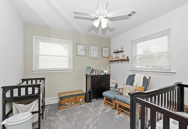 10922 Massasoit Ave, Chicago Ridge, IL 60415 - carpeted bedroom featuring visible vents and baseboard heating
