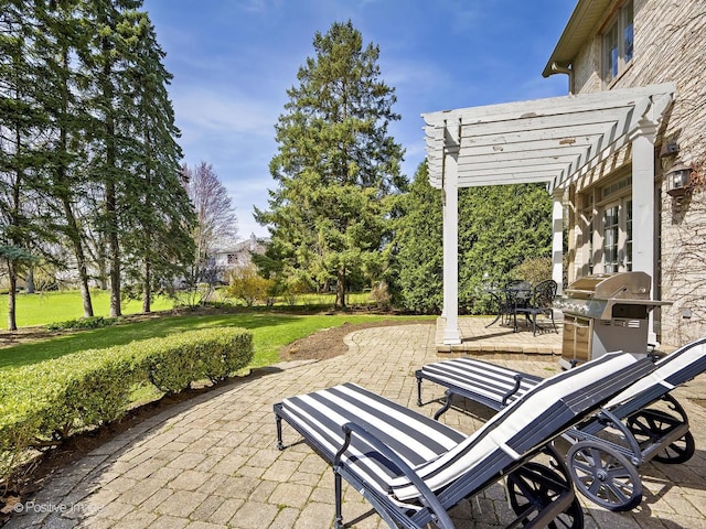 116 Springlake Ave, Hinsdale, IL 60521 - view of patio with a pergola and a grill
