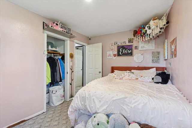 313 W S St, Pearl City, IL 61062 - bedroom with carpet floors, baseboards, and a closet