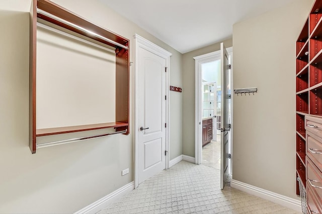 view of walk in closet