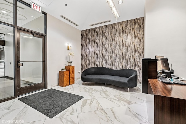 community lobby featuring visible vents
