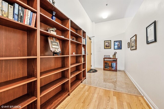 interior space featuring baseboards