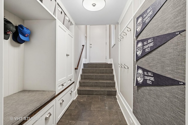 2140 N Seminary Ave, Chicago, IL 60614 - mudroom featuring stone finish floor and baseboards