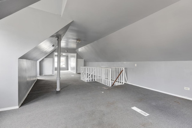 7521 S Parnell Ave, Chicago, IL 60620 - bonus room with vaulted ceiling, carpet floors, and baseboards