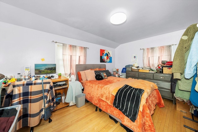 429 Geneva Ave, Bellwood, IL 60104 - bedroom featuring vaulted ceiling and wood-type flooring
