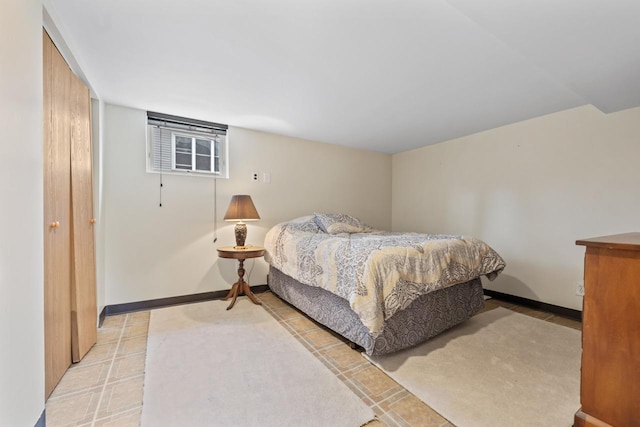bedroom with baseboards