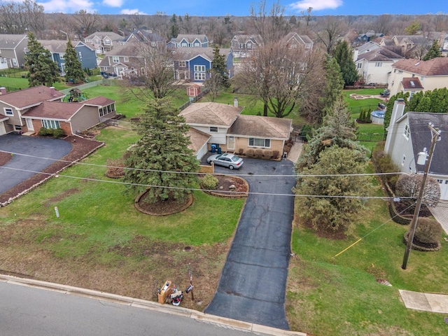 drone / aerial view featuring a residential view