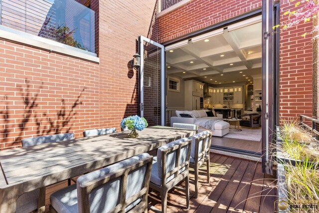 816 W Lill Ave, Chicago, IL 60614 - wooden deck featuring outdoor dining space