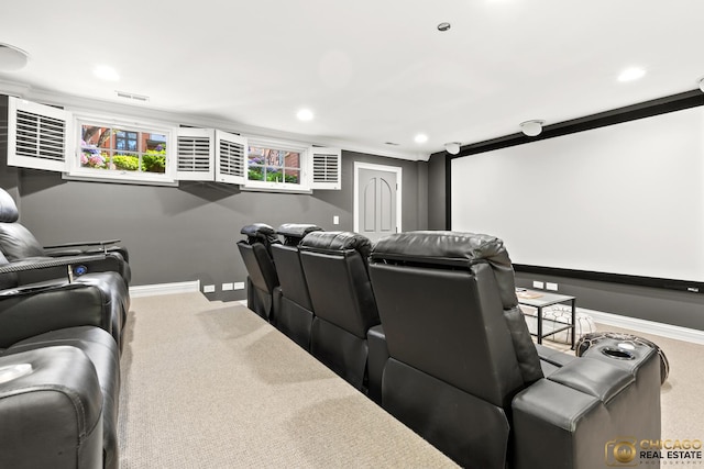 816 W Lill Ave, Chicago, IL 60614 - home theater room with carpet floors, baseboards, and recessed lighting