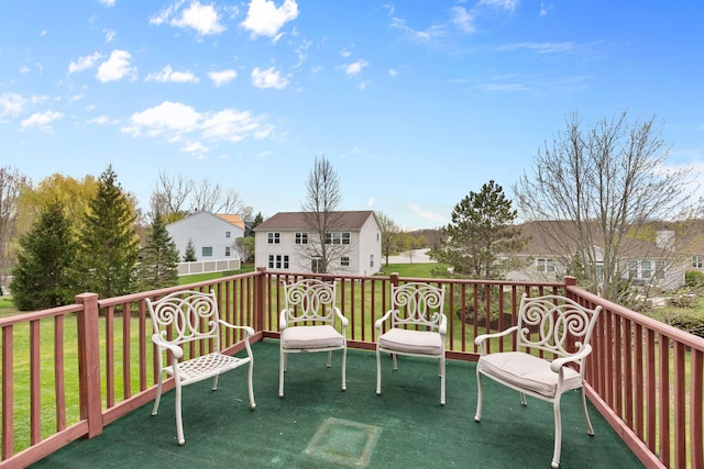 1289 Mallard Ln, Hoffman Estates, IL 60192 - wooden terrace featuring a residential view