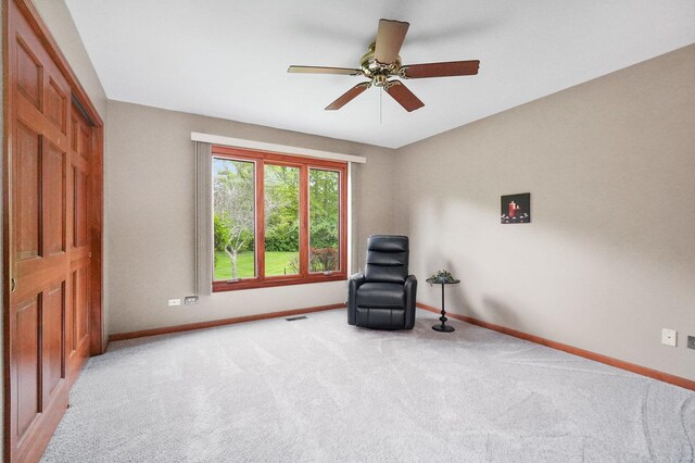 2756 Fox River Ln, Naperville, IL 60565 - unfurnished room with baseboards, carpet floors, and ceiling fan
