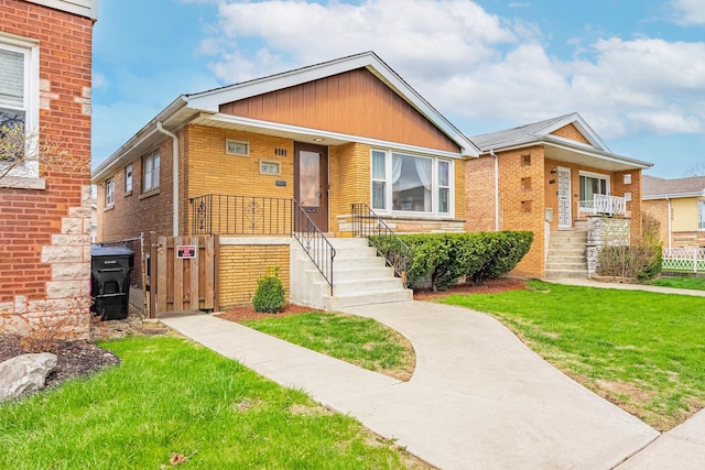 5626 S Nashville Ave, Chicago, IL 60638 - bungalow-style house featuring a front yard and brick siding