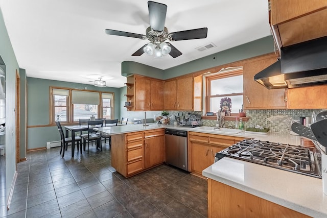 5626 S Nashville Ave, Chicago, IL 60638 - kitchen with a sink, visible vents, light countertops, and dishwasher