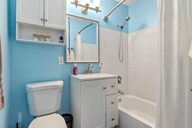 26 S Victoria Ln, Streamwood, IL 60107 - full bathroom featuring toilet, vanity, and shower / bathtub combination with curtain