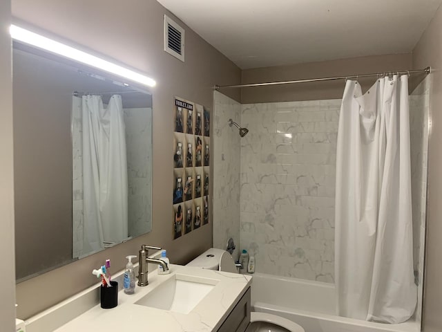 200 N Dearborn St Unit 2406, Chicago, IL 60601 - bathroom with toilet, vanity, and shower / tub combo with curtain
