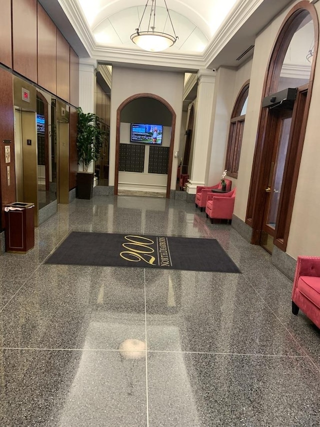 200 N Dearborn St Unit 2406, Chicago, IL 60601 - community lobby with ornamental molding