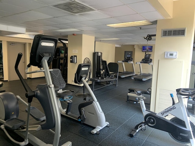 200 N Dearborn St Unit 2406, Chicago, IL 60601 - workout area featuring a paneled ceiling
