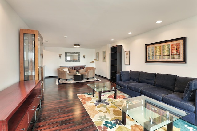6400 N Cicero Ave Unit 511, Lincolnwood, IL 60712 - living area featuring recessed lighting and dark wood finished floors