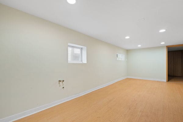 3507 N Osceola Ave, Chicago, IL 60634 - below grade area with recessed lighting and light wood-type flooring