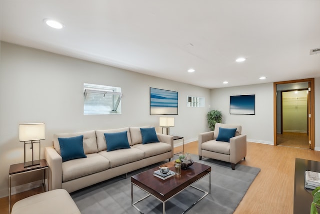 3507 N Osceola Ave, Chicago, IL 60634 - living room featuring light wood finished floors and recessed lighting