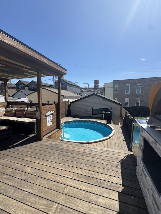 455 W 38th St, Chicago, IL 60609 - pool with fence and a wooden deck