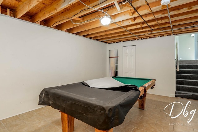 2272 Iroquois Ln, Round Lake Heights, IL 60073 - recreation room featuring tile patterned floors and billiards