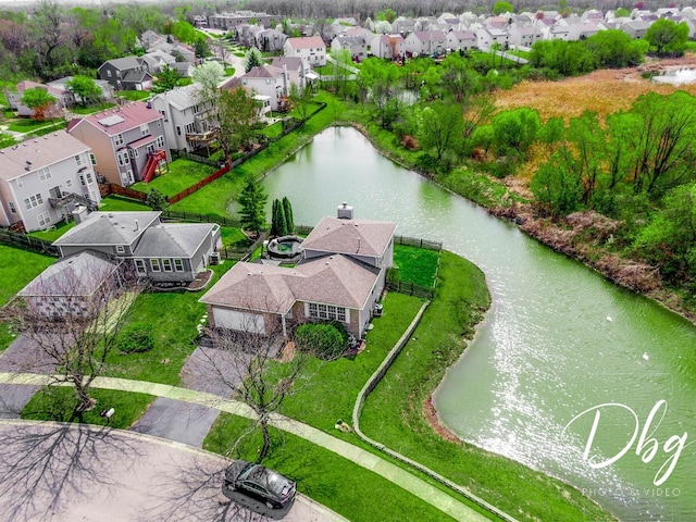 2272 Iroquois Ln, Round Lake Heights, IL 60073 - aerial view featuring a water view and a residential view