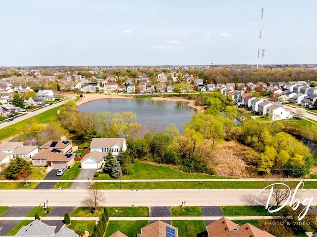 2272 Iroquois Ln, Round Lake Heights, IL 60073 - aerial view with a residential view and a water view